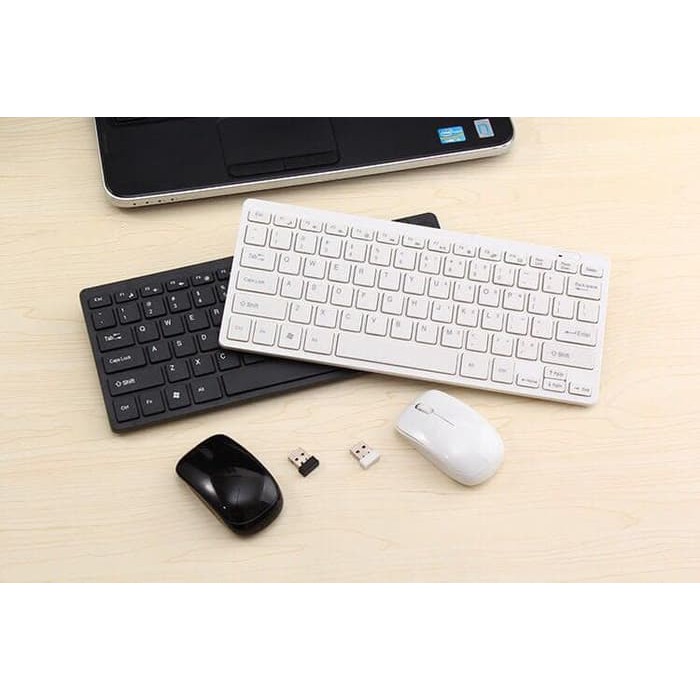 Keyboard Mouse Wireless , Keyboard Wireless , Mouse Wireless - Putih