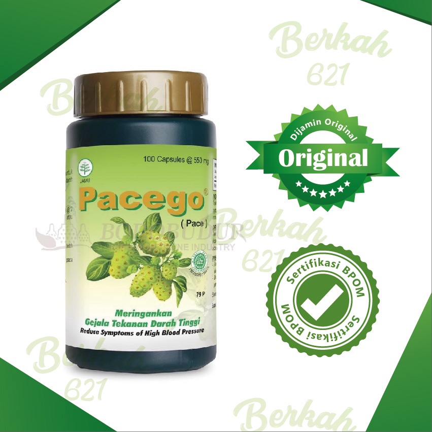 Pacego 100 Kapsul - Mengatasi Hipertensi dan Diabetes -Borobudur Herbal