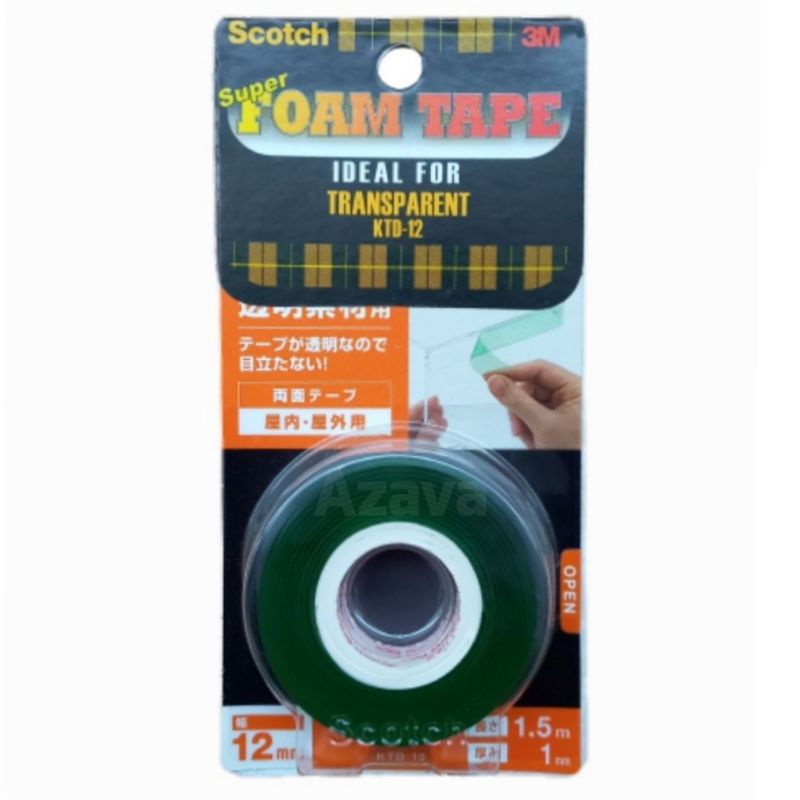 

Scotch 3M permanent foam tape clear KTD 12- 12mm × 1.5m