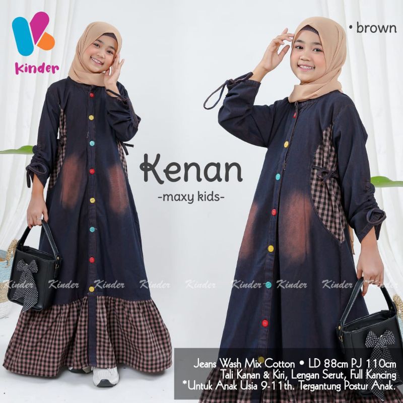 Gamis anak Gamis Jeans anak KENAN Maxy Dress Jeans