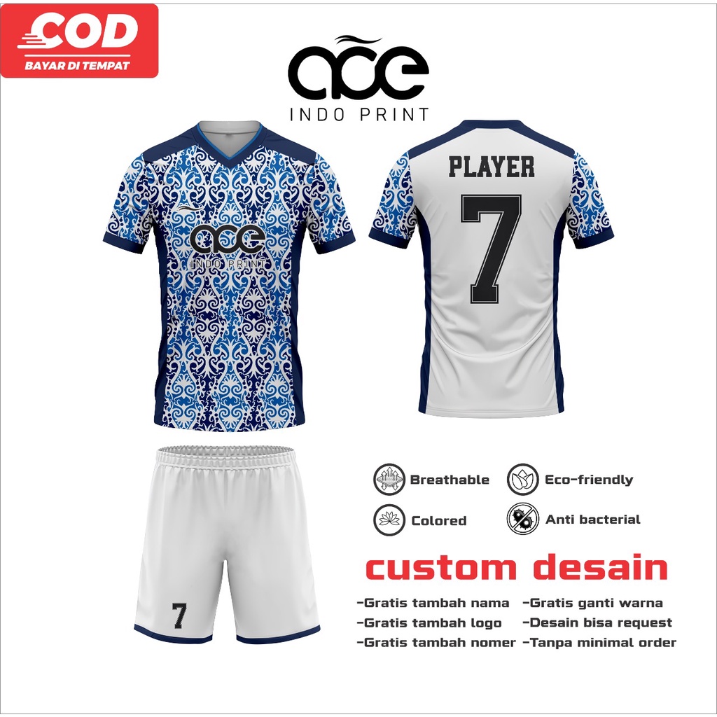baju [Bisa satuan] JERSEY FUTSAL SABLON POLYPLEX. bisa satuan gratis desain