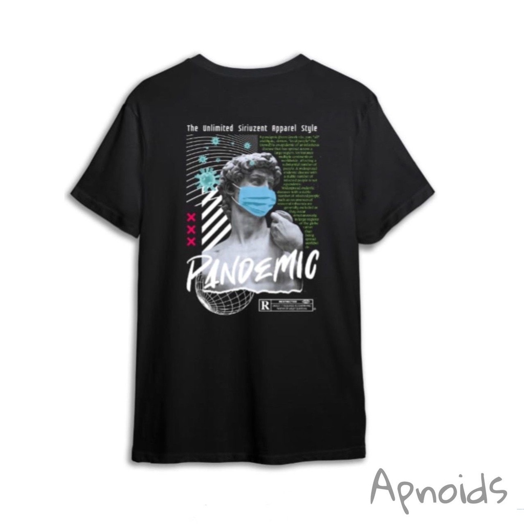 Kaos Pandemic/Kaos Kasual Unisex / Pakaian Dewasa Pria Wanita Super Premium/ T- Shirt Pria keren Lengan Pendek/ Kaos Oblong Pria Murah