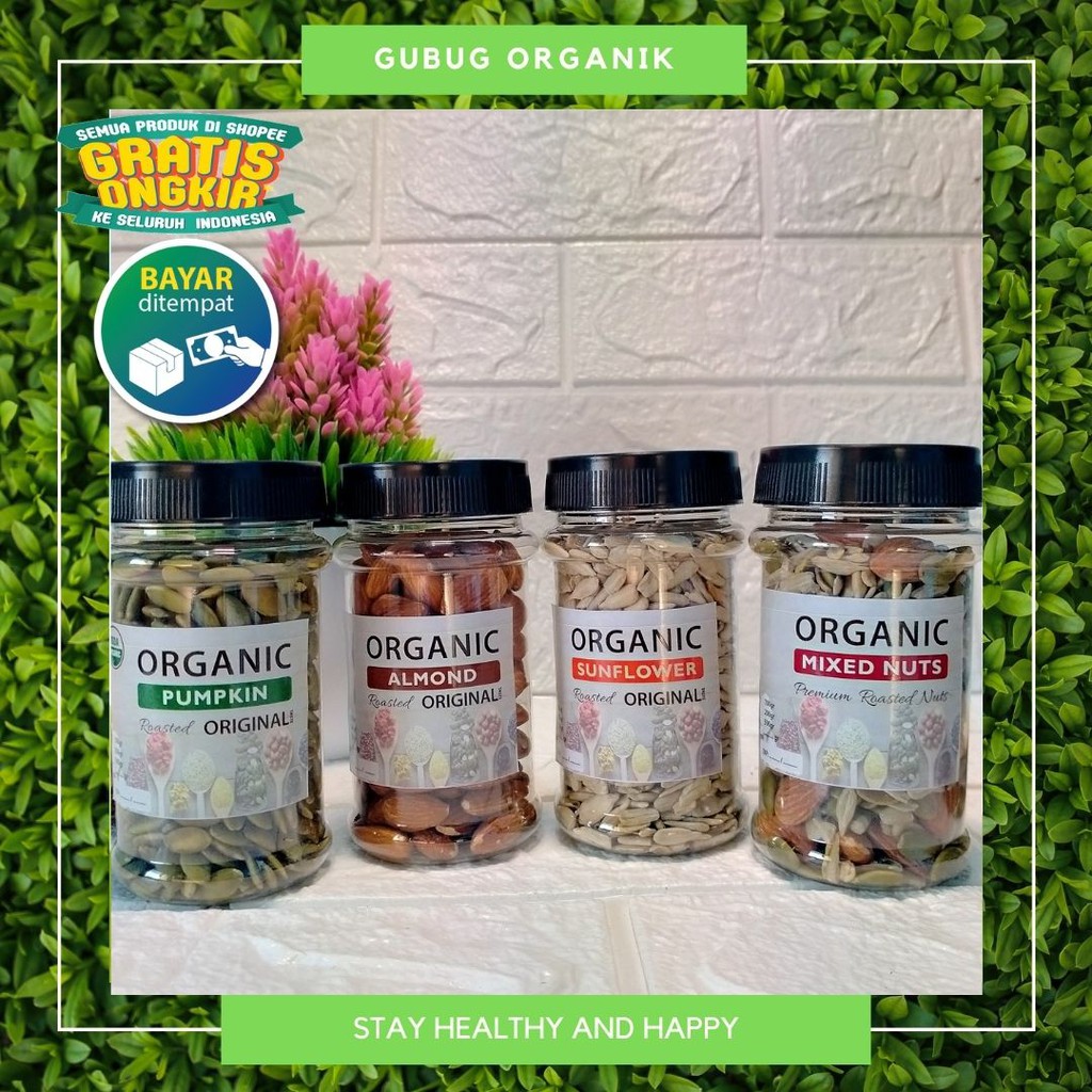 

Roasted Almond Whole / panggang matang Organik Almond / Pumpkin Seed / Sunflower / Mixed Nuts(90gr)