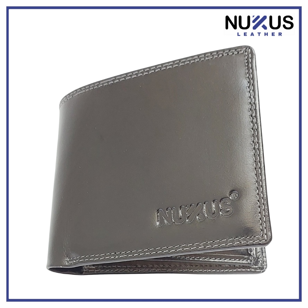 Nukus Leather Dompet Pria Pendek Kulit Sapi Asli Hitam