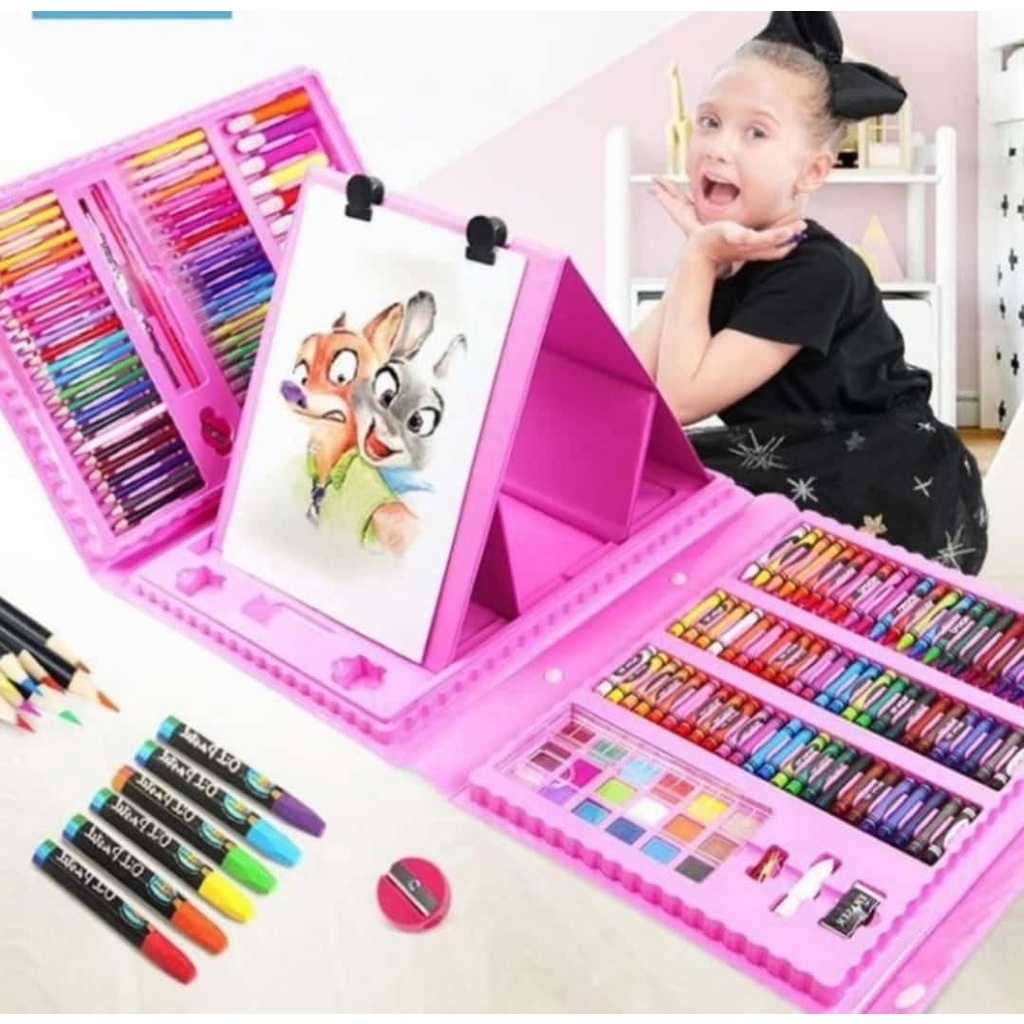 

Crayon Set 208 Alat Mewarnai Warna Set 208pcs Pensil Warna Krayon Set