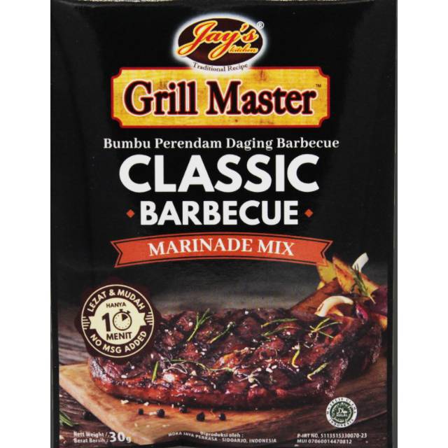 Jay's / Jays  Grill Master marinade mix /Classic Barbecue/hot spicy /chiken / italian / steak burger Jay Jays