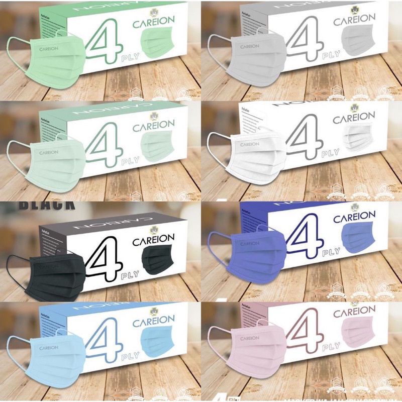 Masker Medis 4 Ply Earloop Careion Premium isi 50 pcs