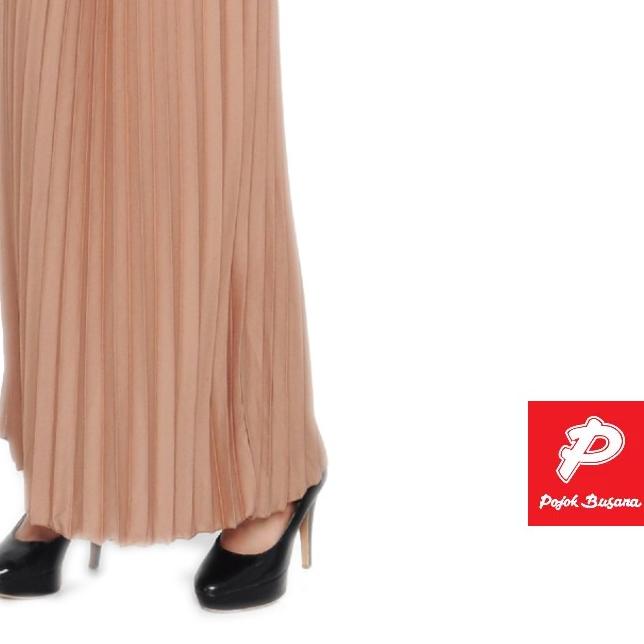 Pojok Busana Rok Panjang Wanita Plisket - Ladies Pleated Skirt - Bawahan Wanita - Rok Fashion Muslim