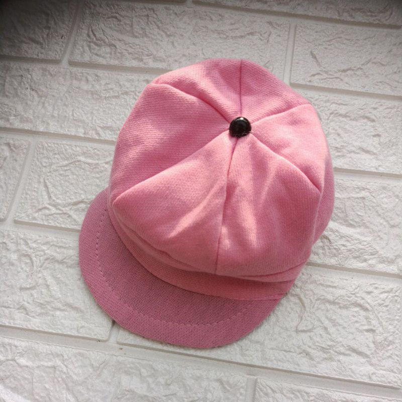 LYSASHOP - Topi Anak bayi Apolo Fashion Cewek Cowok Cantik-Pink