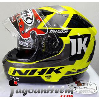 NHK Helm GP1000 XVISON | Black Yellow FLUO |PINs Ready X VISION