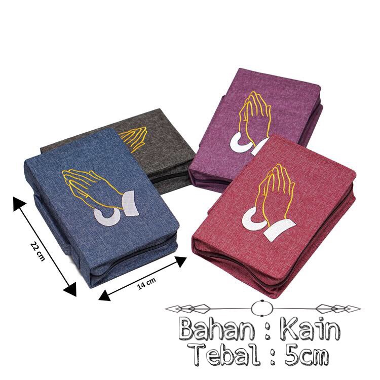 

Sampul Alkitab + Tas Cover Sampul Kidung Jemaat Sedang Bahan Kain - Tangan Berdoa