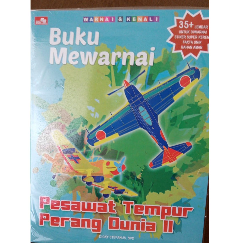 Buku Mewarnai Pesawat Tempur Perang Dunia II