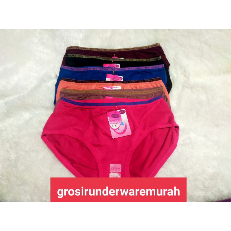 GROSIR Celana Dalam Fema CD Wanita Polos Size XXL