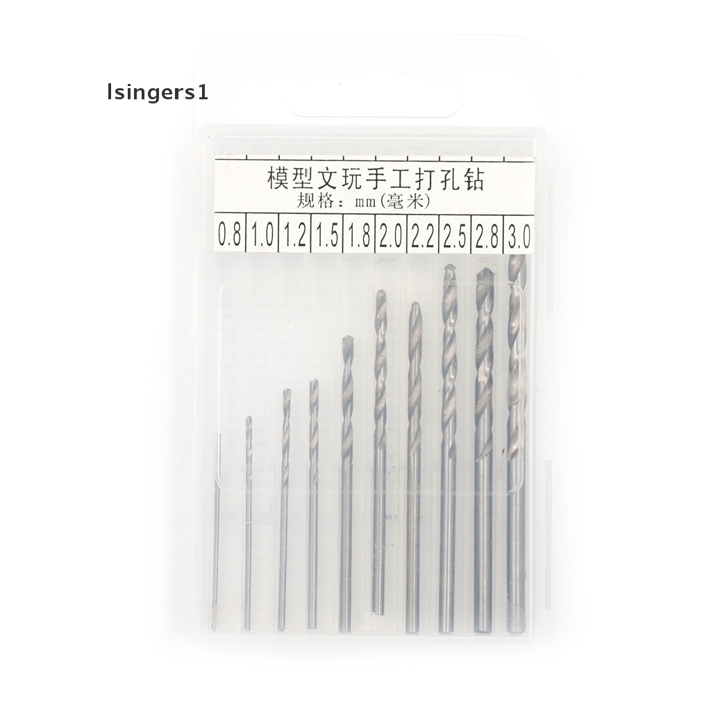 (lsingers1) 10pcs Mata Bor Bits Power Tool Lapis Titanium 0.8-3mm