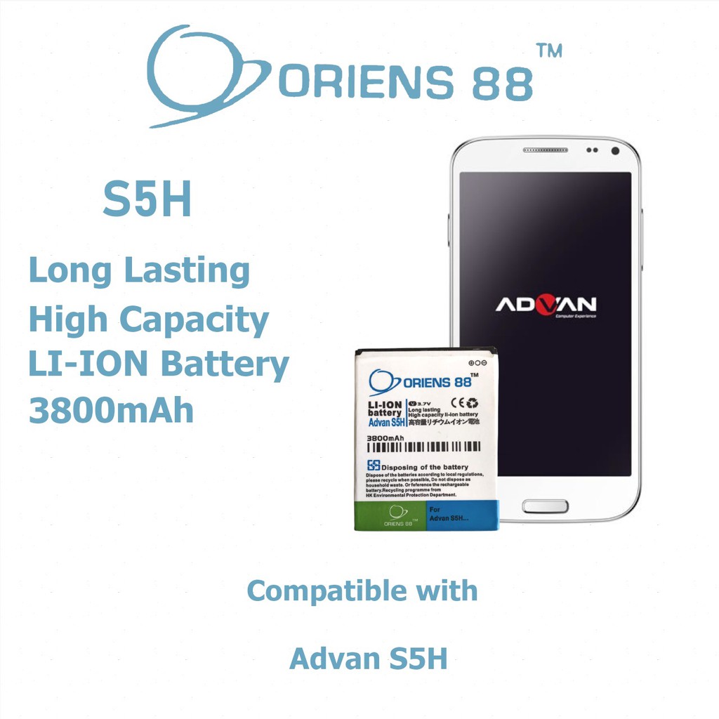 (P) Baterai batre battery Advan S5H double power/IC ORIENS88