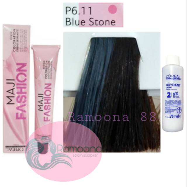 L'OREAL LOREAL MAJI FASHION MAJIFASHION P6.11 Blue Stone + Oxydant