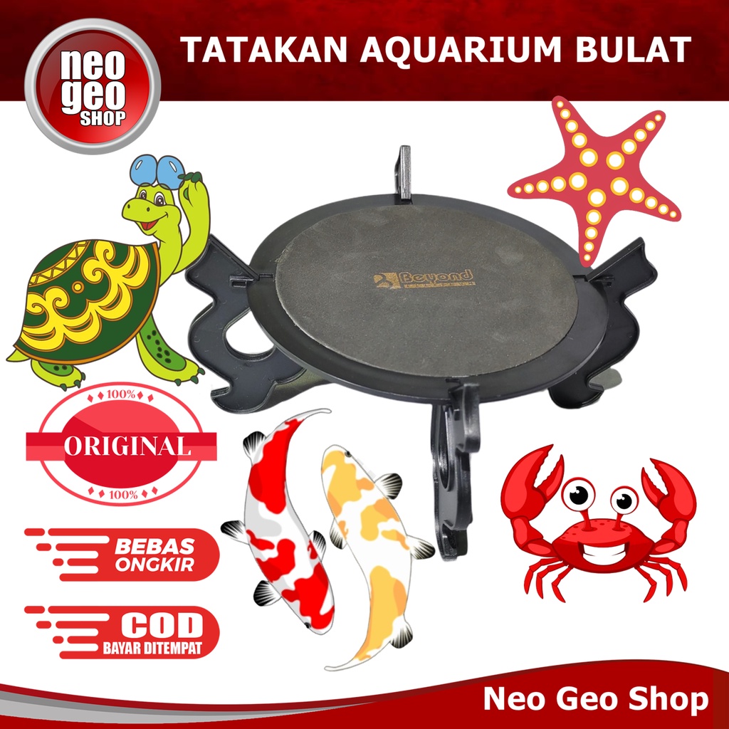 Tatakan Dudukan Meja Aquarium Bulat Table Fish Bowl Plastik