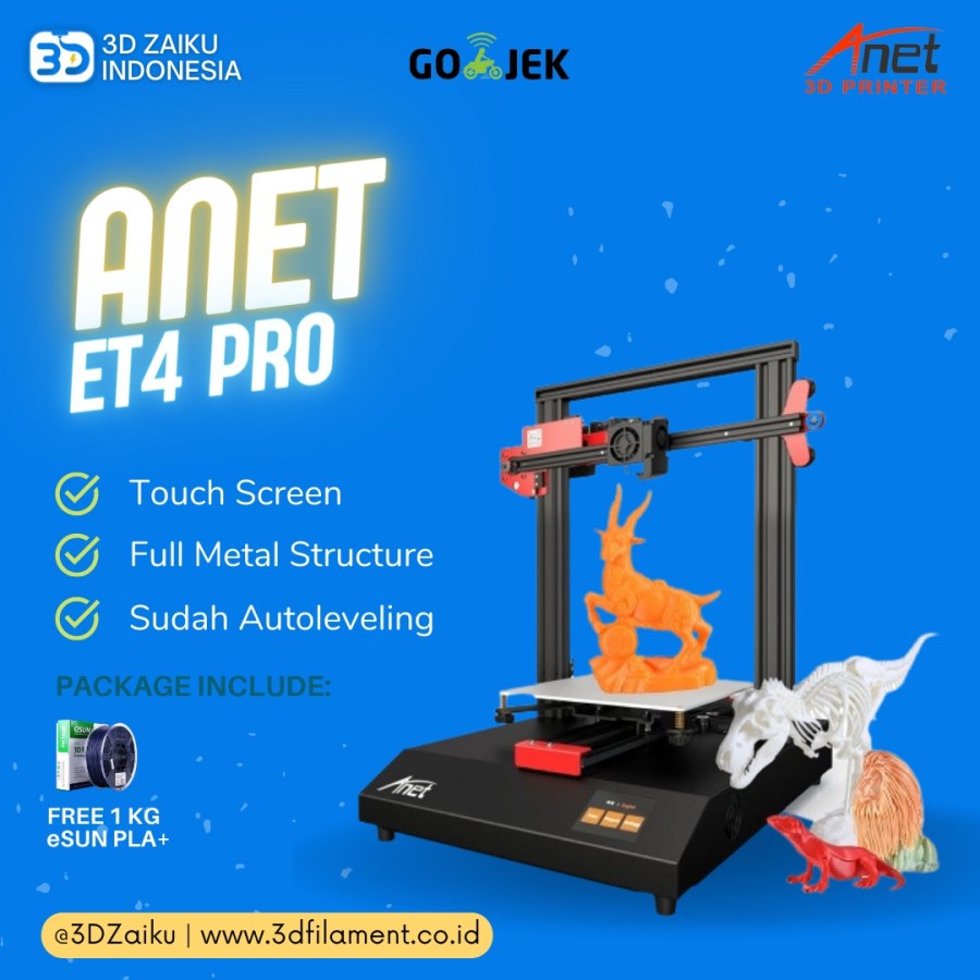 Original Anet ET4 Pro Version ASSEMBLED 32 Bit 3D Printer Autoleveling