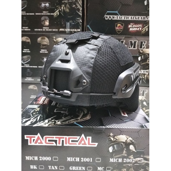 Helm Tactical Mich 2000 Cover Warna Hitam