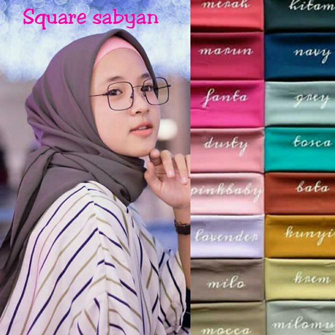 JILBAB SEGI EMPAT NISSA SABYAN SQUARE DIAMOND KERUDUNG HIJAB POLOS