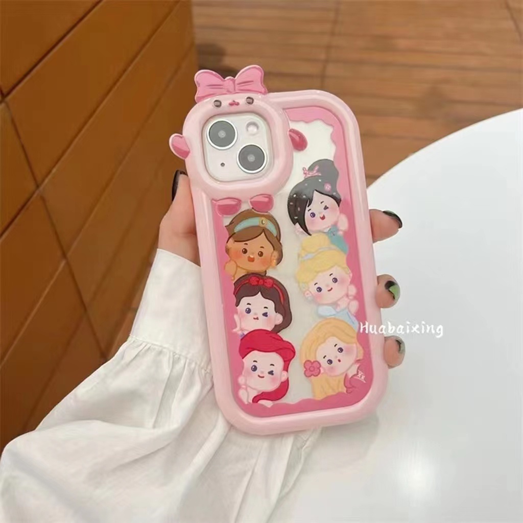 Case TPU Shockproof Motif Princess Untuk iPhone 13 13pro 13prm 11 7Plus 8Plus Xr XS 13 12pro Max