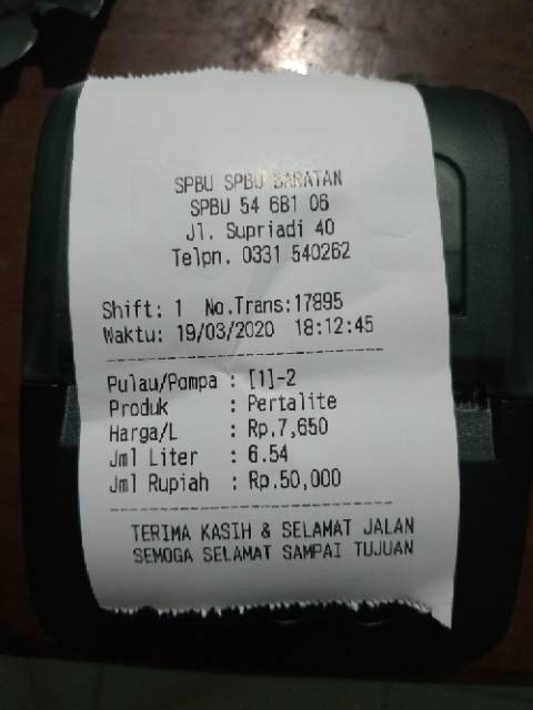 Aplikasi Cetak Struk Spbu For Hp Android Shopee Indonesia