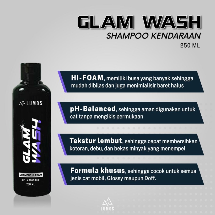 LUMOS PREMIUM SHAMPOO KENDARAAN MOBIL MOTOR HI-FOAM 250 ML