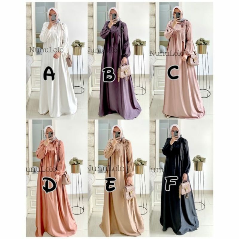 fazza dress by nunulolo dress gamis lebaran raya sabrina crinkle gamis terbaru baju terbaru ootd hij