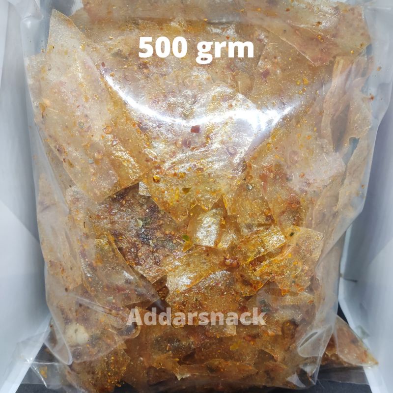 keripik kaca pedas daun jeruk 500grm