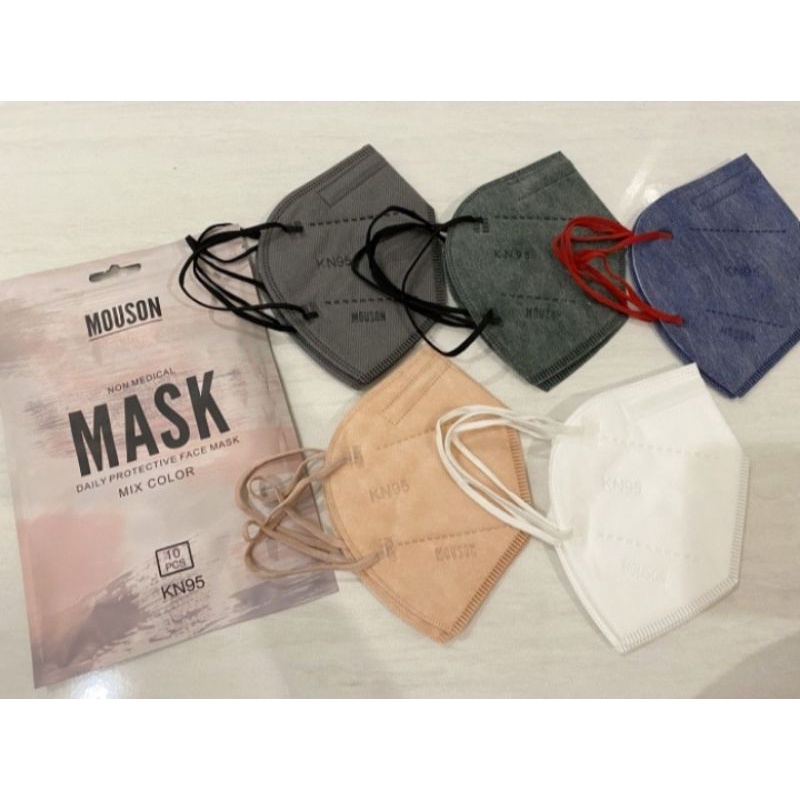 masker kn95 warna 5 ply non medis mouson - MIX