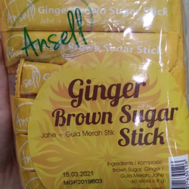 

Ginger brown sugar stik / jahe gula merah stik 60 sch x 8 gram