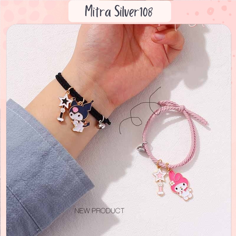 [MS108] GL 19 - Gelang Couple Magnet Bestie Cinta 2 Orang Karakter Pasangan Sahabat Bestfriend Bestie Aksesoris Tangan Murah Lengkap (2pcs/sepasang)