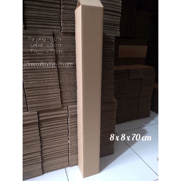 

kardus/karton uk 8x8x70 cm box kotak panjang untuk packing dll ST