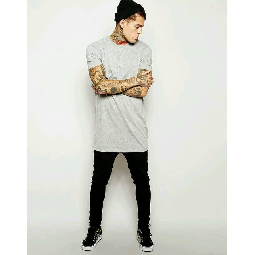 Tshirt Longline Zipper Best Quality