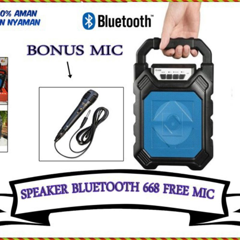 Speaker 688 Speaker Bluetooh YD-688 Bonus Mic - JPJ-668 BLUETOOTH