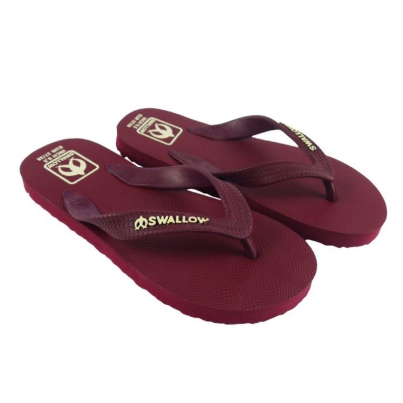 Sandal jepit Swallow Legian Maroon nomor 9.5