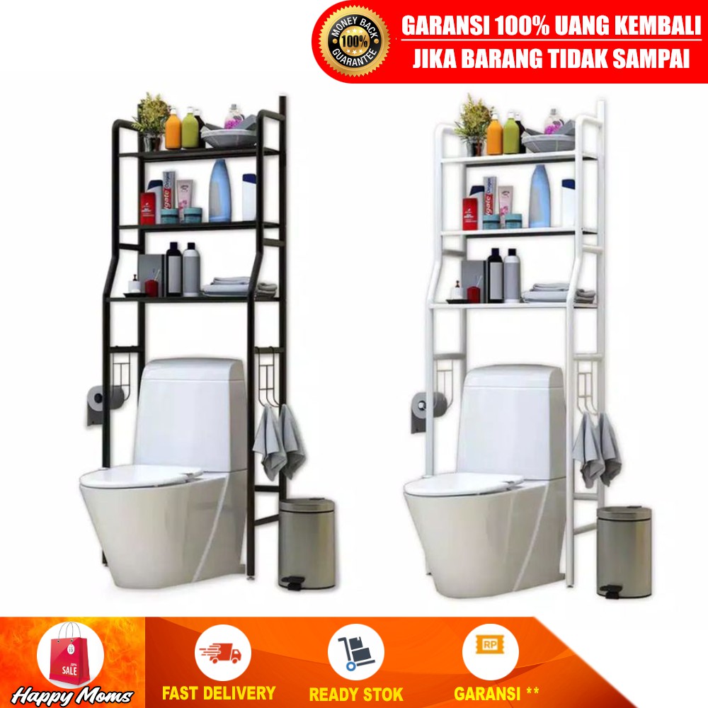 Rak Toilet Kamar Mandi Rak Closet Rak Toilet Organizer Rak Mesin Cuci ...