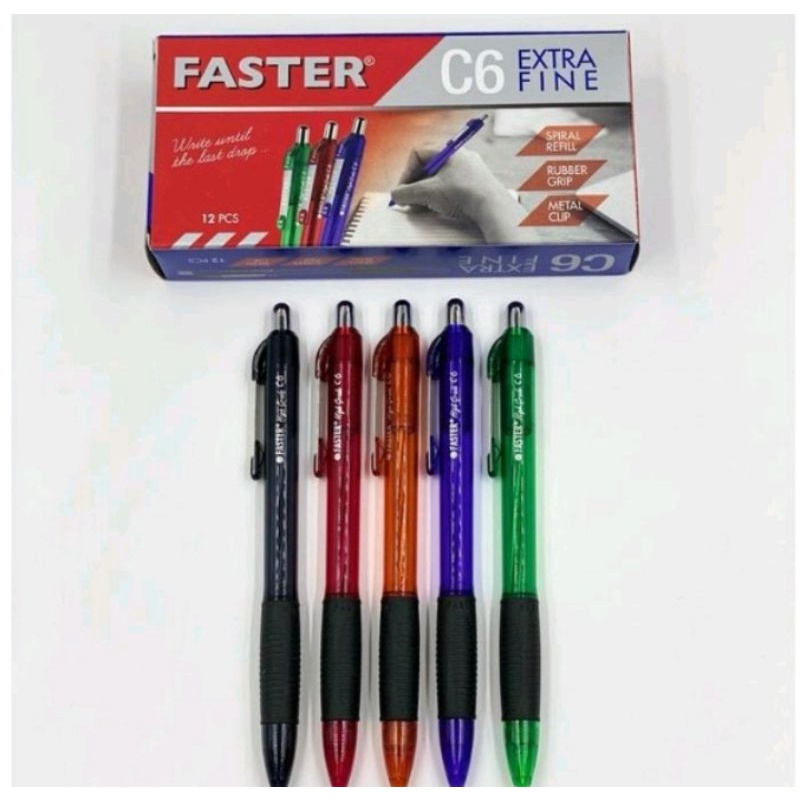 

Pulpen / Pen / Pena Faster C6 Ecer (2pcs)
