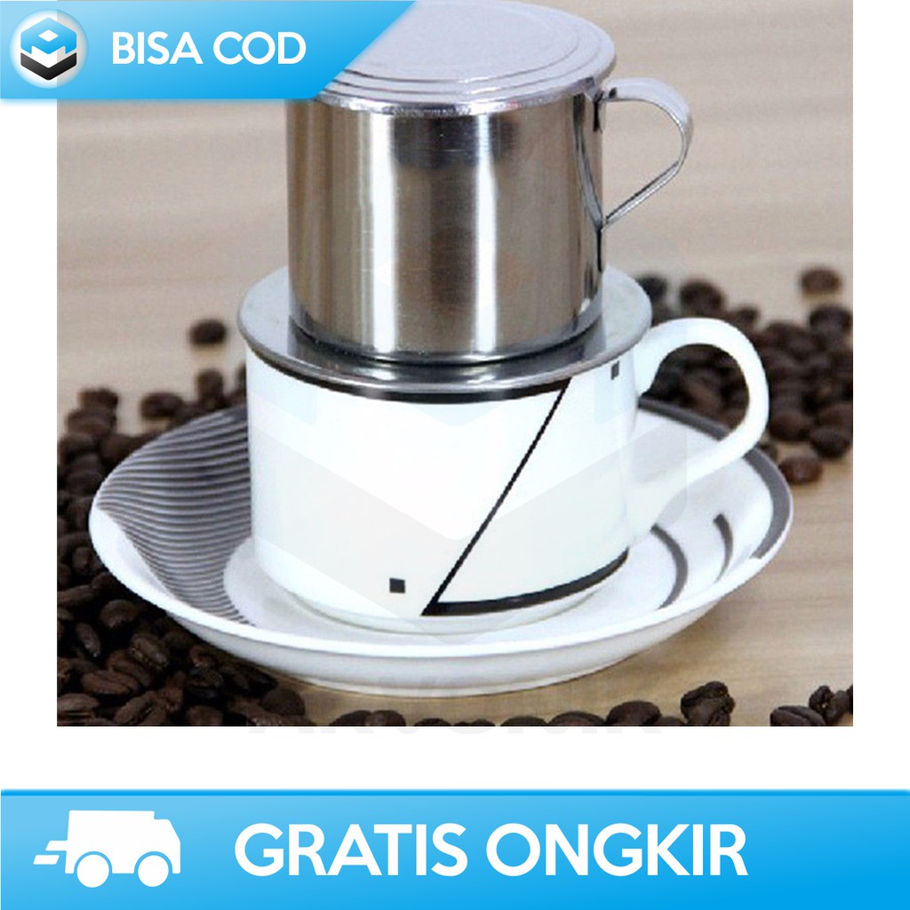 GELAS VIETNAMESE COFFEE DRIP 100ML 7 QUAI STAINLESS STEEL ORIGINAL ONETWOCUPS LC1 -GELAS FILTER KOPI