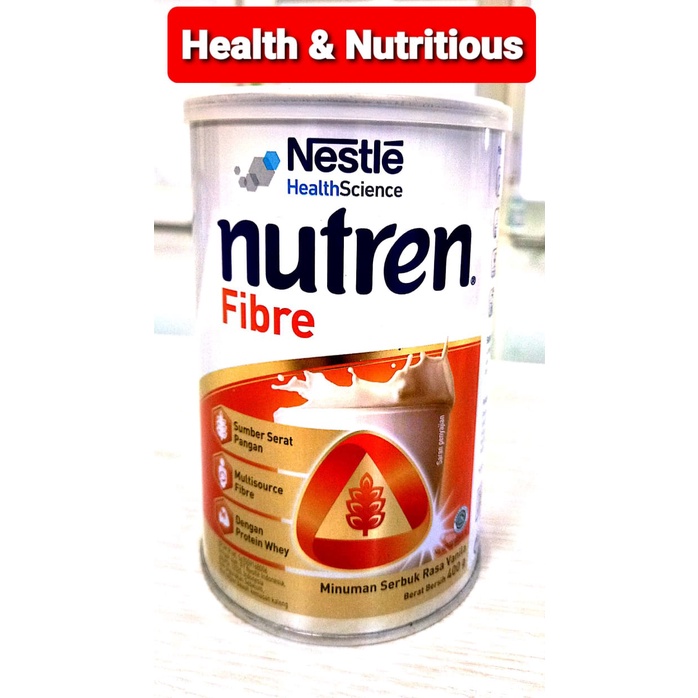 NUTREN FIBRE VANILA 400 GRAM SUSU NUTREN FIBER VANILA TINGGI SERAT 400 GRAM