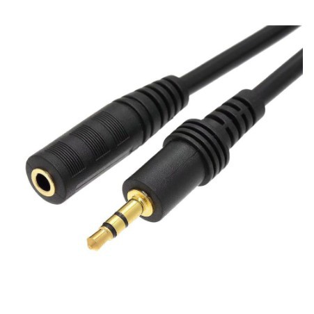 Kabel Audio Aux 3.5mm Male to Female Extension Sambungan Gold Plate 1.5m 3m 5m