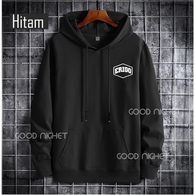 Jaket Sweater Hoodie ERIGO | Hoodie Distro Hoodie murah | Sweter Hodie Pria dan Wanita Oversize