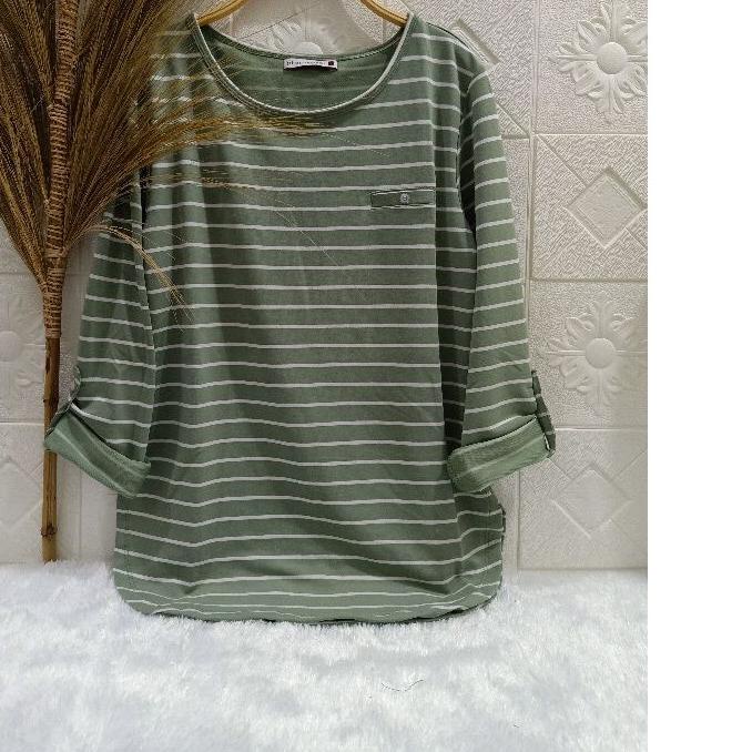 ➵ *PHENOMENAL~ Kaos Atasan Salur Wanita Pheno Teradem ➷