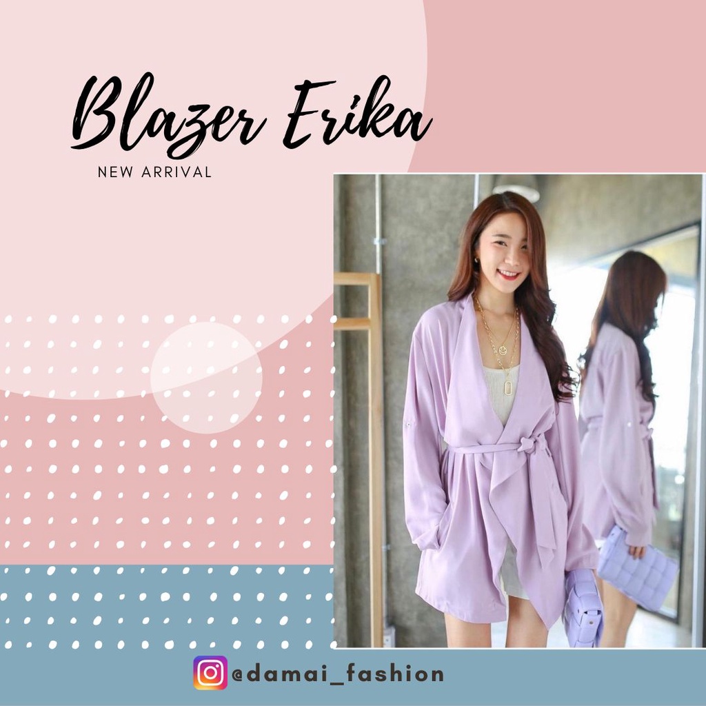 Damai fashion jakarta -  baju BLAZER cardigan wanita ERIKA - konveksi TANAH ABANG BAJU MURAH