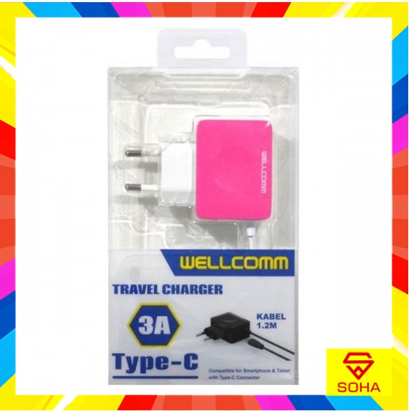 TRAVEL CHARGER WELLCOMM TYPE C 3A