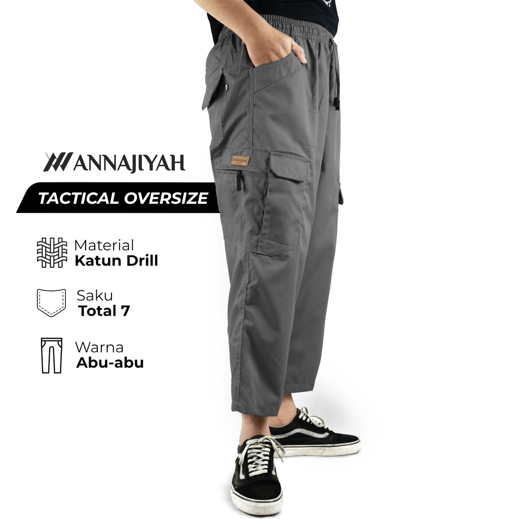 Celana Sirwal TACTICAL ANNAJIYAH Pria Dewasa model Cargo Tempur Outdoor Laa Isbal