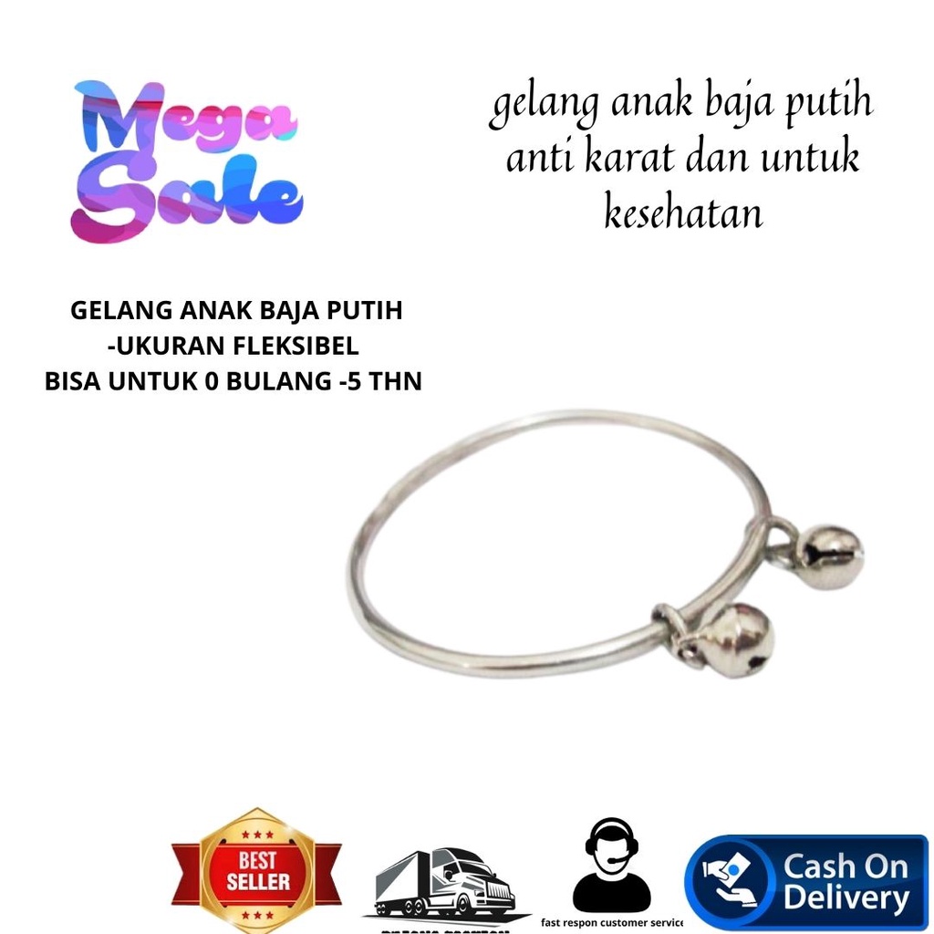 GELANG BAYI /GELANG ANAK /GELANG MONEL/GELANG KESEHATAN/GELANG KERINCING /GELANG NAMA/GELANG OBAT