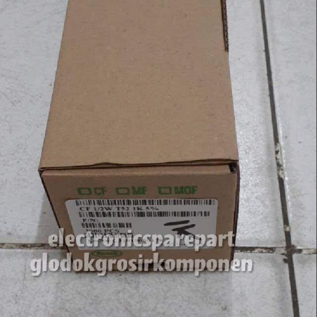 Resistor 1/2w 5% min 2000pcs Taiwan kaki tembaga