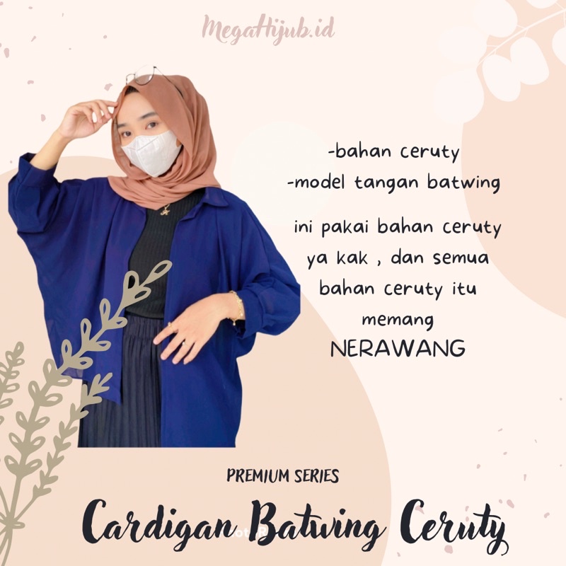 CARDIGAN BATWING OUTER ATASAN WANITA BAHAN CERUTY (outer ceruty)