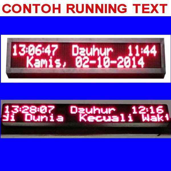 LED RunningText  68X20 MASJID   Running Text Red Color TerMurah Murah